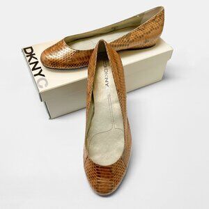 DKNYC Women's Snake Calf Truffle Ballet Shoes Size 9